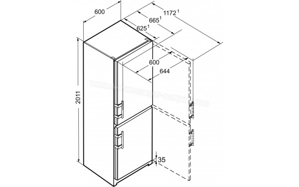 LIEBHERR CN3915-21 - Dimensions
