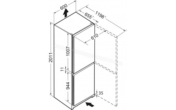 LIEBHERR CN4713-23 - Dimensions