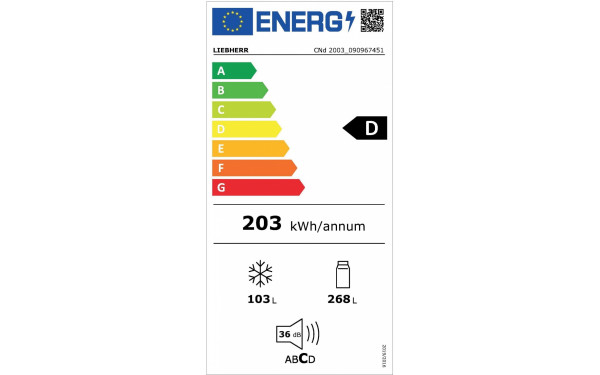 LIEBHERR CNd 2003-20 - &Eacute;tiquette &eacute;nergie v2