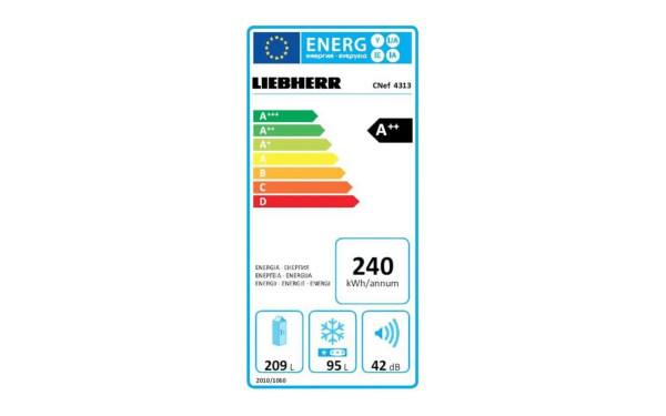 LIEBHERR CNEF 4313-21 - &Eacute;tiquette &eacute;nergie