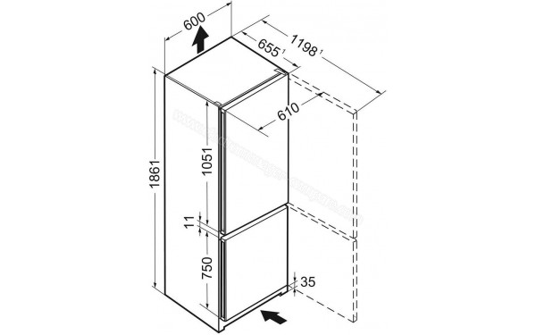 LIEBHERR CNel4313-23 - Dimensions