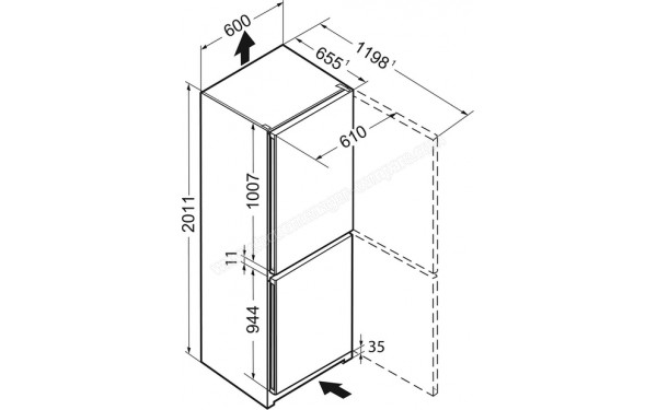 LIEBHERR CNel4713-23 - Dimensions