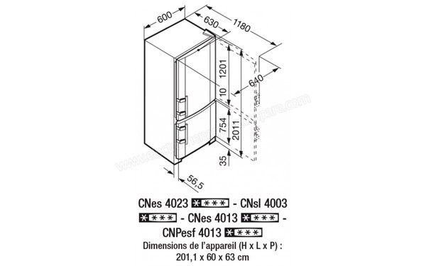 LIEBHERR CNes 4023-23 - Schma technique