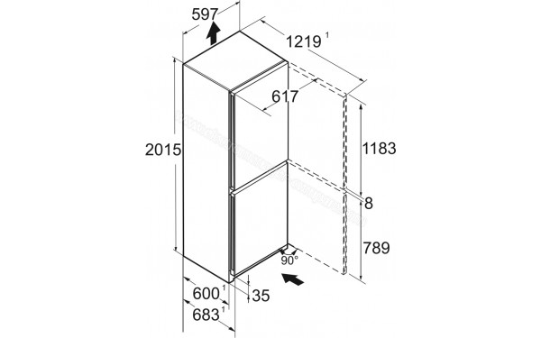 LIEBHERR CNgwc 5723-22 - Dimensions