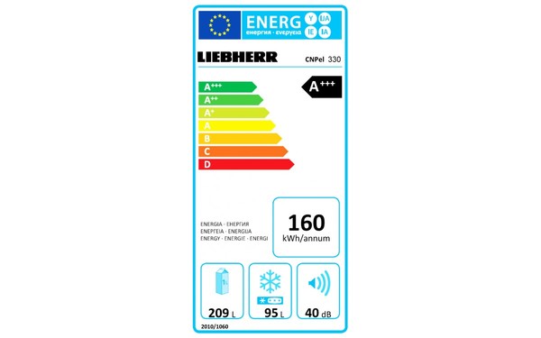 LIEBHERR CNPel 330 - &Eacute;tiquette &eacute;nergie