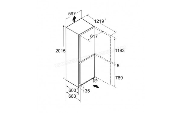 LIEBHERR CNsdd 5723 - Dimensions