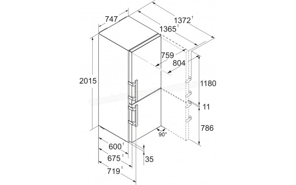 LIEBHERR CNsdd 775i-20 - Dimensions
