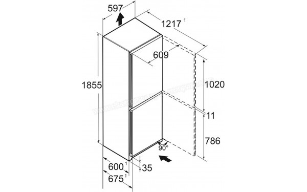 LIEBHERR CNSFD1853-20 - Dimensions