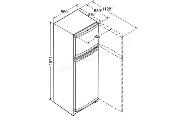LIEBHERR CTel 2931 - Dimensions