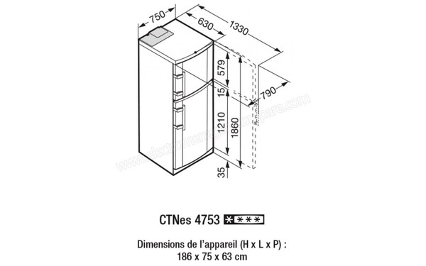 LIEBHERR CTNes 4753-2 - Schema technique