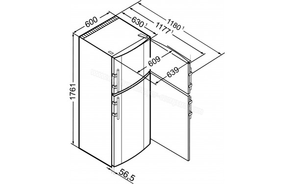 LIEBHERR CTNesf 3223-22 - Dimensions