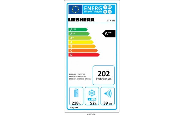 LIEBHERR CTP 251 - &Eacute;tiquette &eacute;nergie