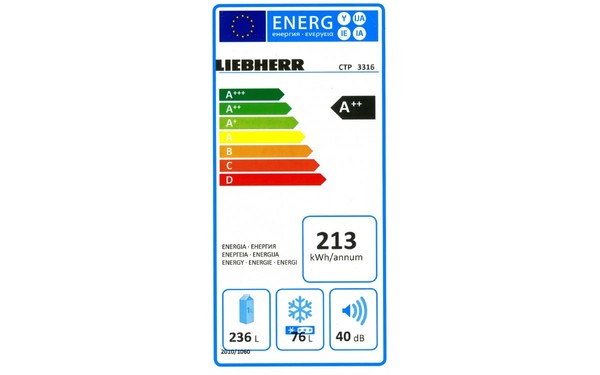 LIEBHERR CTP 3316 - &Eacute;tiquette &eacute;nergie