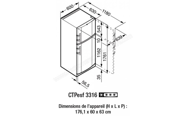 LIEBHERR CTPesf 3316A - Schema technique