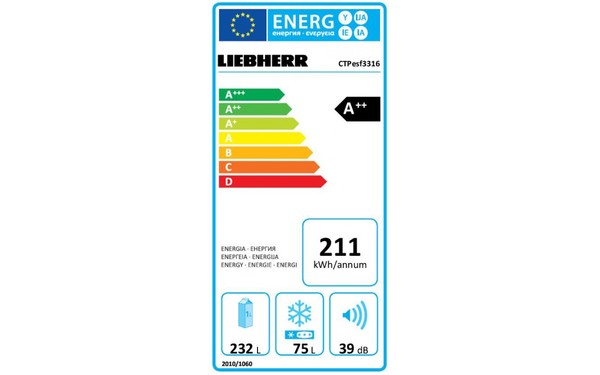 LIEBHERR CTPesf 3316B - &Eacute;tiquette &eacute;nergie