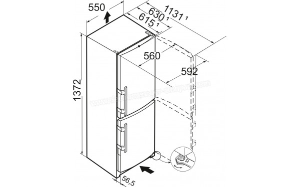 LIEBHERR CUe231-26 - Dimensions