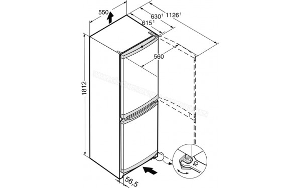 LIEBHERR CUef 331-22 - Dimensions