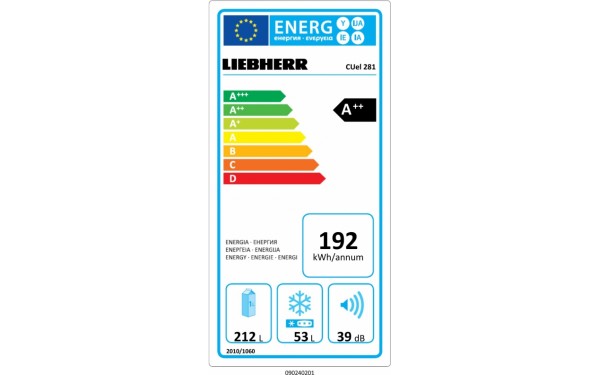 LIEBHERR CUel 281 - &Eacute;tiquette &eacute;nergie