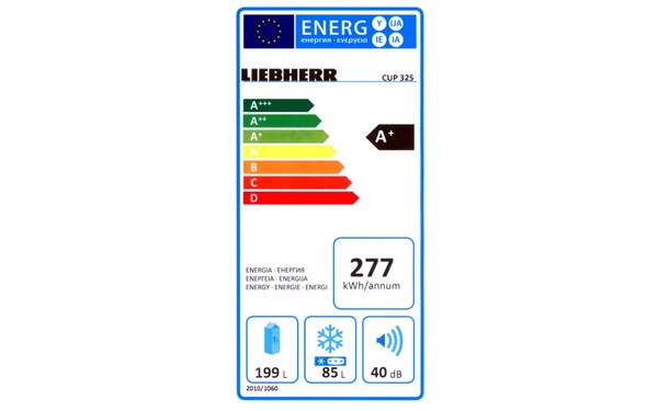 LIEBHERR CUP 325 - &Eacute;tiquette &eacute;nergie