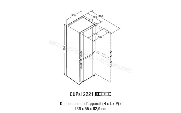 LIEBHERR CUPsl 2221-1 - Schema technique