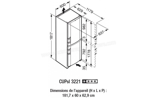 LIEBHERR CUPsl 3221-1 - Schema technique