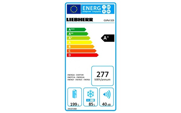 LIEBHERR CUPsl 325 - &Eacute;tiquette &eacute;nergie