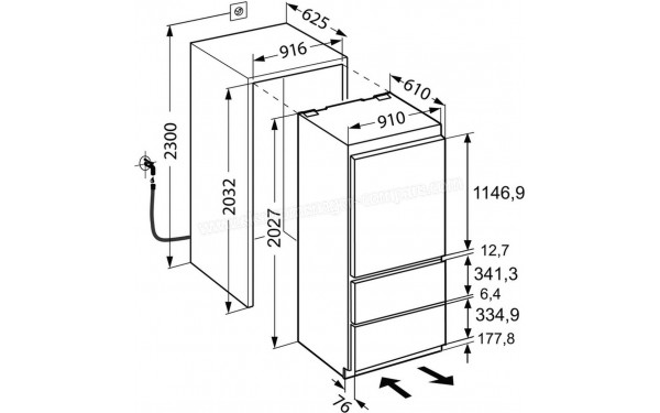 LIEBHERR ECBN6156G-23 - Dimensions