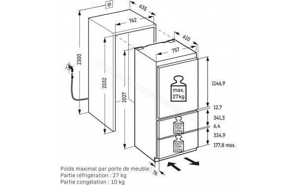 LIEBHERR ECBNe7871-20 - Dimensions