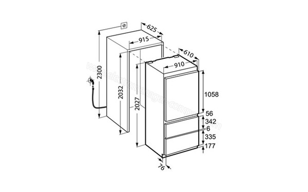 LIEBHERR ECN 6156G - Sch&eacute;ma d'encastrement