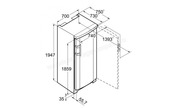 LIEBHERR GP 4013 - Sch&eacute;ma d'encastrement