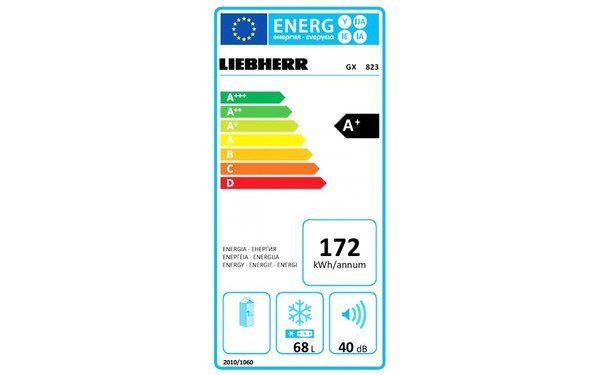 LIEBHERR GX 823 - &Eacute;tiquette &eacute;nergie