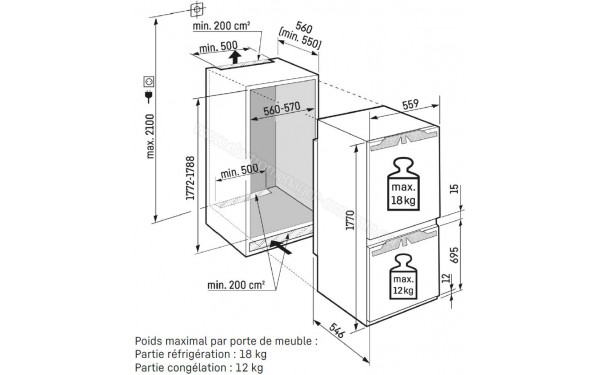 LIEBHERR ICBa 5123-20 - Dimensions