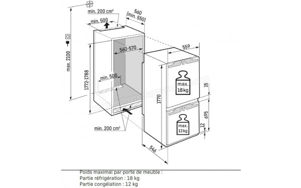 LIEBHERR ICBNdi5123-22 - Dimensions