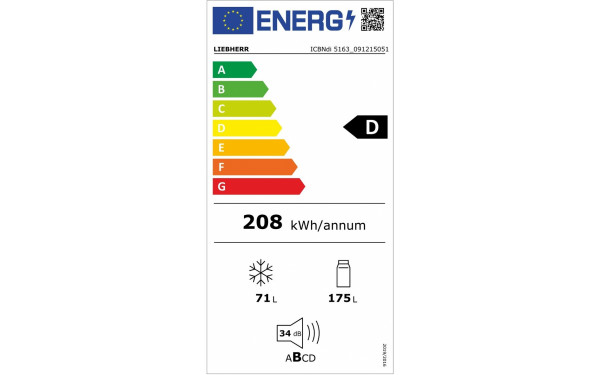 LIEBHERR ICBNdi 5163-22 - &Eacute;tiquette &eacute;nergie v2
