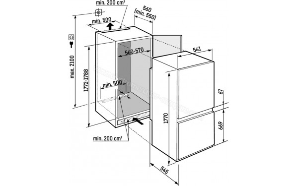 LIEBHERR ICBNSd 5123 - Dimensions
