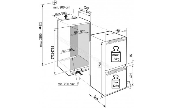 LIEBHERR ICc 5123-22 - Dimensions