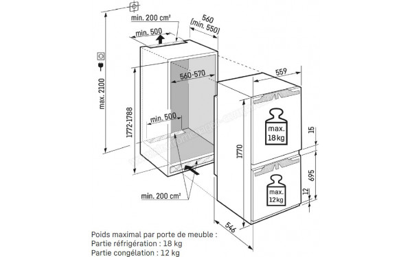 LIEBHERR ICe5103-22 - Dimensions