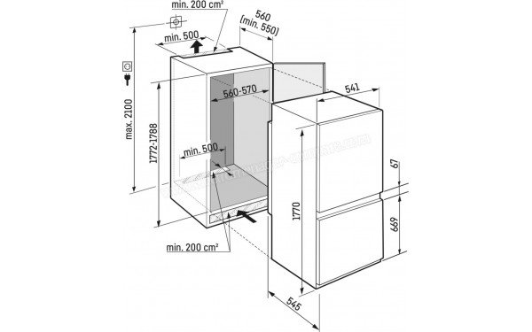 LIEBHERR ICNSe 5103-22 - Dimensions