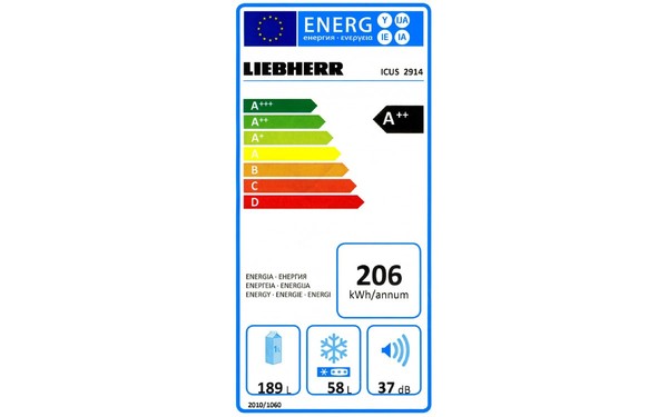 LIEBHERR ICUS 2914 - &Eacute;tiquette &eacute;nergie