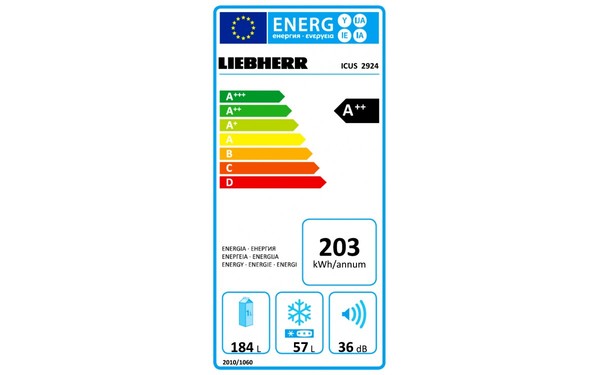 LIEBHERR ICUS 2924 - &Eacute;tiquette &eacute;nergie