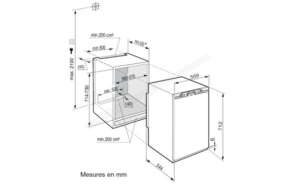 LIEBHERR IG 1024 - Sch&eacute;ma d'encastrement