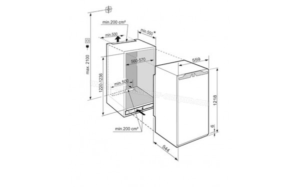 LIEBHERR IK2360-21 - Dimensions