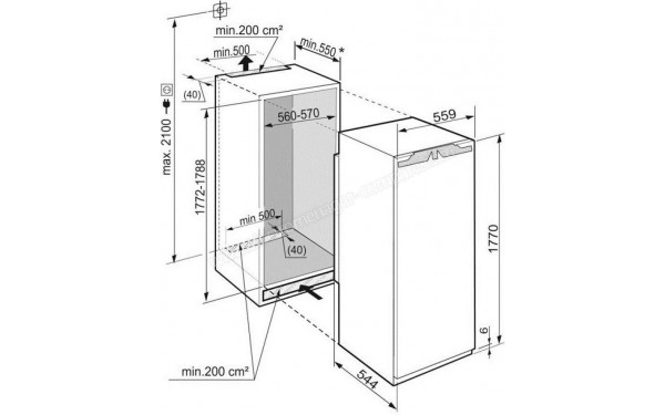 LIEBHERR IK3520-21 - Dimensions