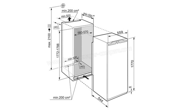 LIEBHERR IKBP 3564 - Sch&eacute;ma d'encastrement