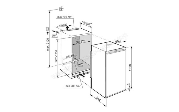 LIEBHERR IKP 2364 - Sch&eacute;ma d'encastrement