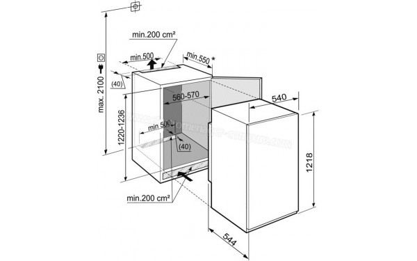 LIEBHERR IKS1224-21 - Dimensions