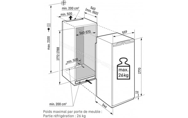 LIEBHERR IRBci 5150-22 - Dimensions