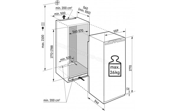 LIEBHERR IRBci 5151-22 - Dimensions