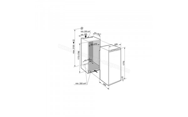 LIEBHERR IRBd 5170-20 - Dimensions