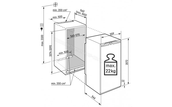 LIEBHERR IRBdi4851-22 - Dimensions